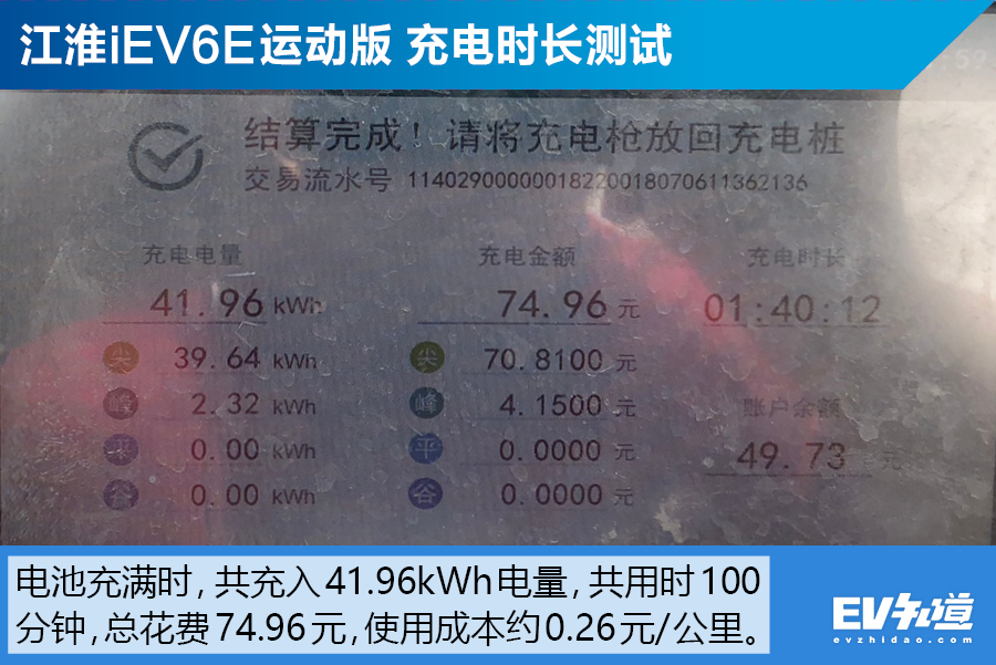 实测续航314km 江淮iEV6E运动版续航测试