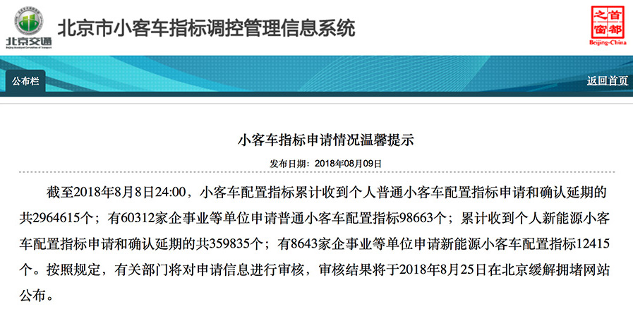 EV晚知道 | 北京新能源汽车指标申请人数近36万