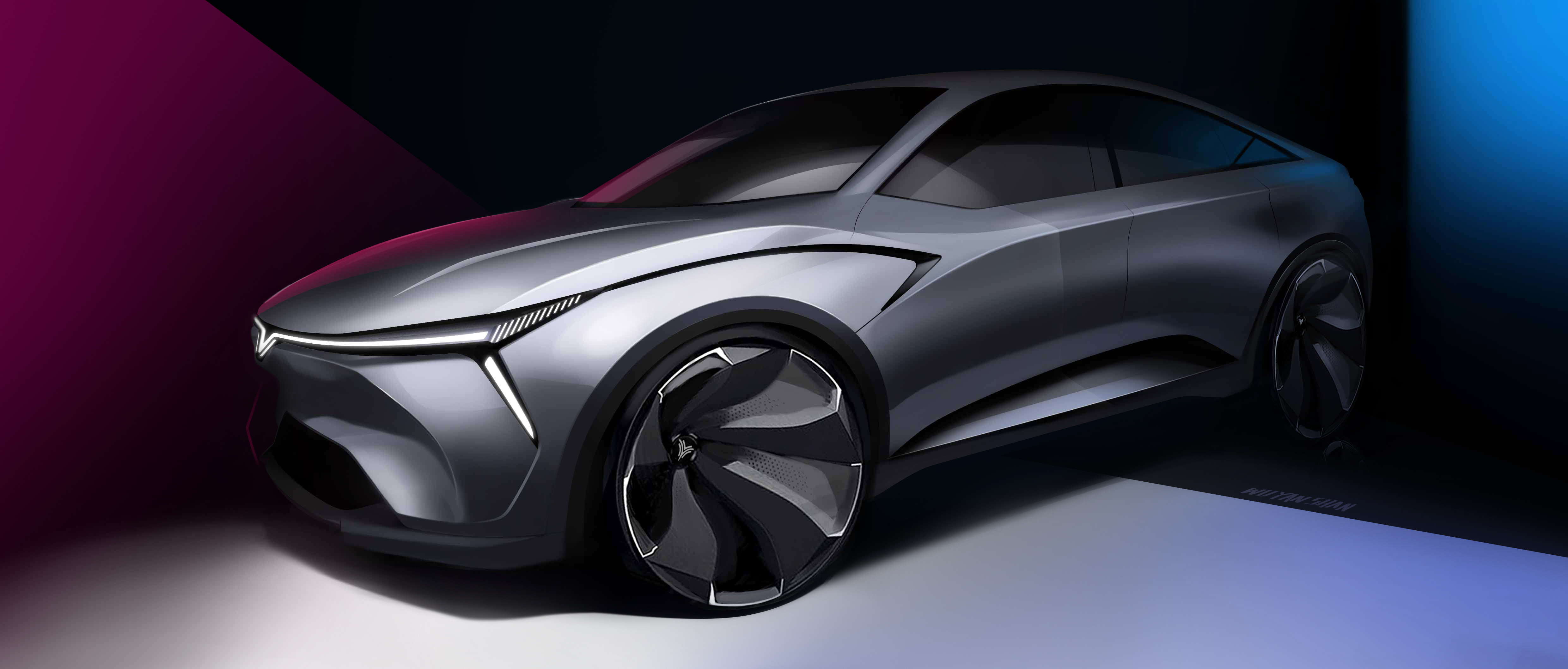 合众全新概念车设计图发布 将于上海车展亮相