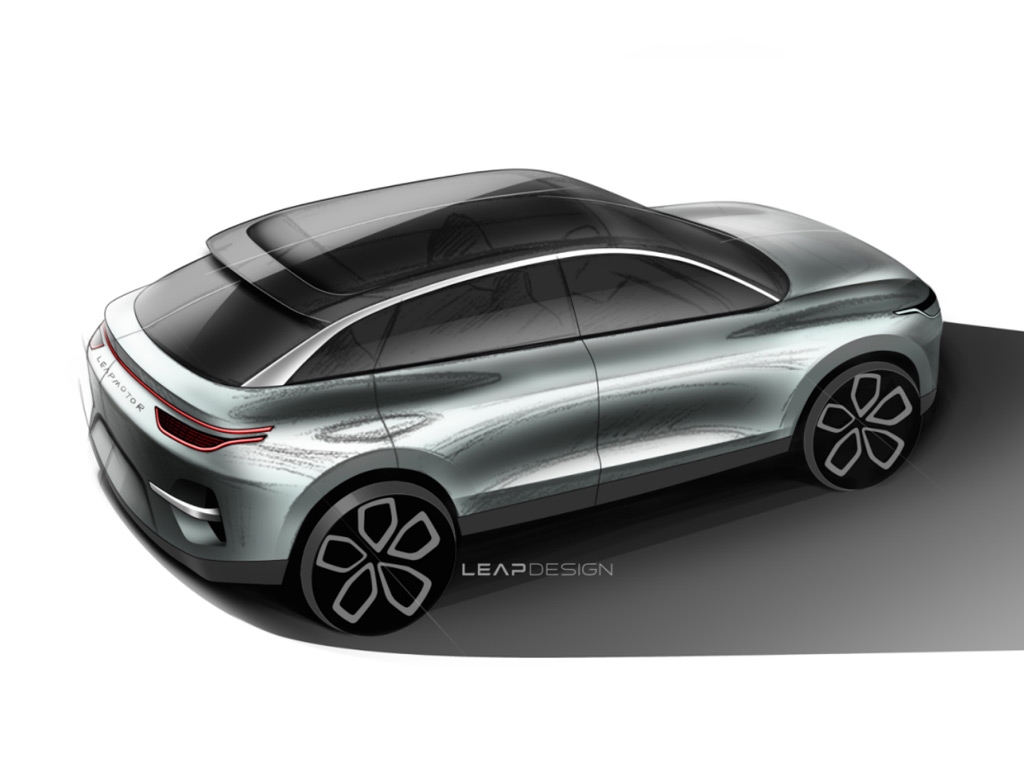零跑发布C平台概念车设计图 将于上海车展亮相