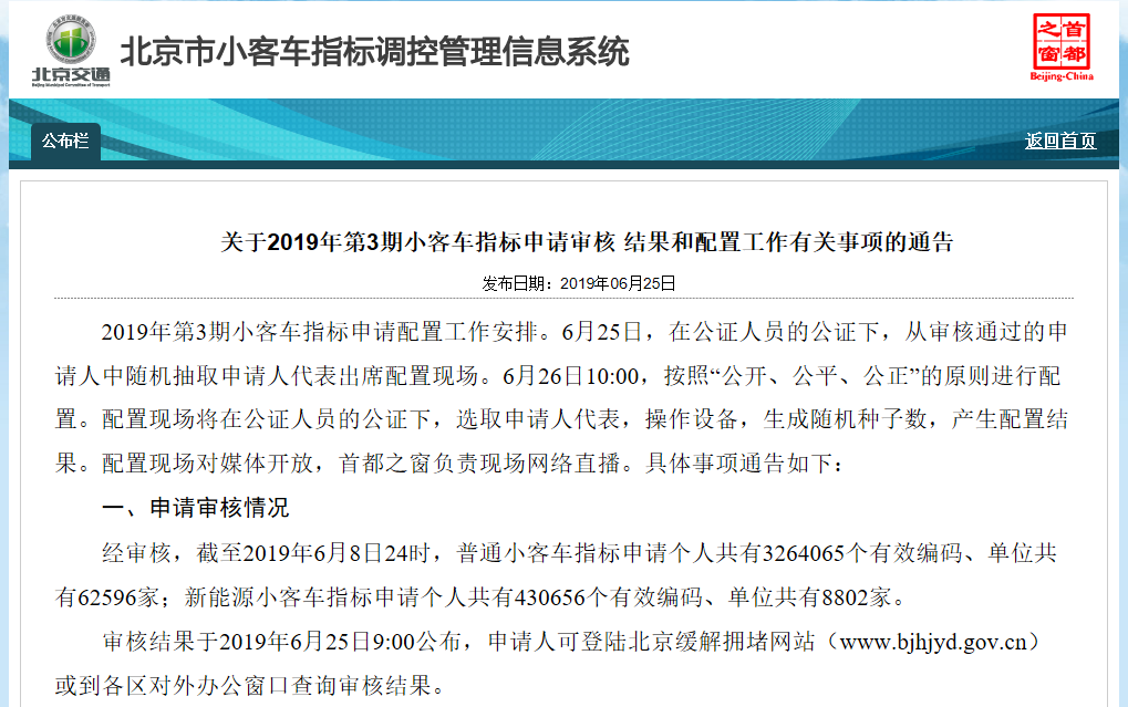 北京新能源车指标申请破43万 难度再次增加 