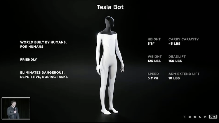 特斯拉帮你做家务，Tesla Bot仿生机器人正式发布