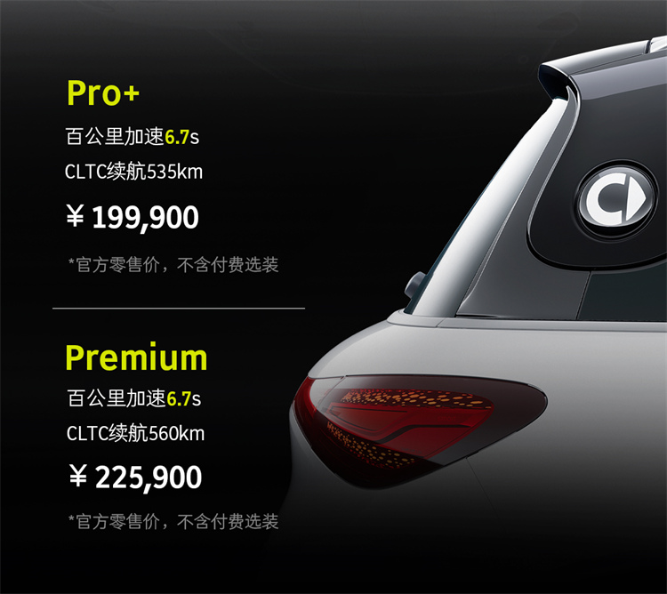 2024款smart #1 Premium及Pro+版上市,​售价19.99万元起