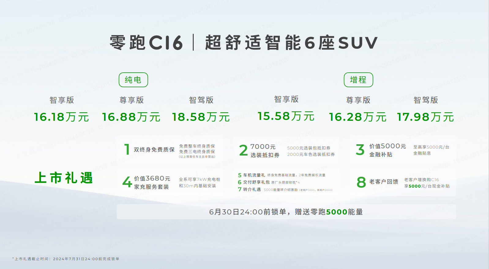 售15.58万元起，零跑C16正式上市，搭载800V快充+8295芯片