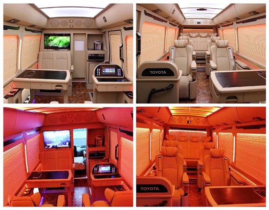 考斯特7座商务 丰田7座9座豪华商务车改装