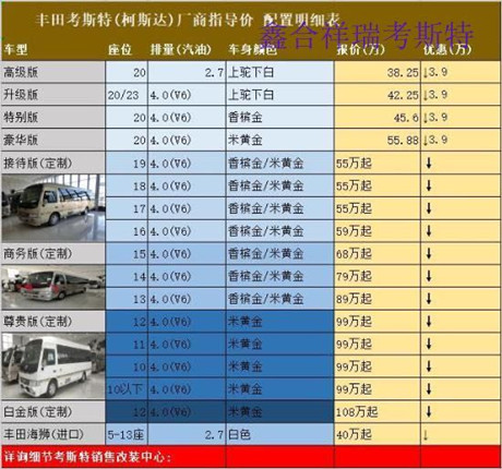 考斯特改装商务车可以设计成你想要的各种风格