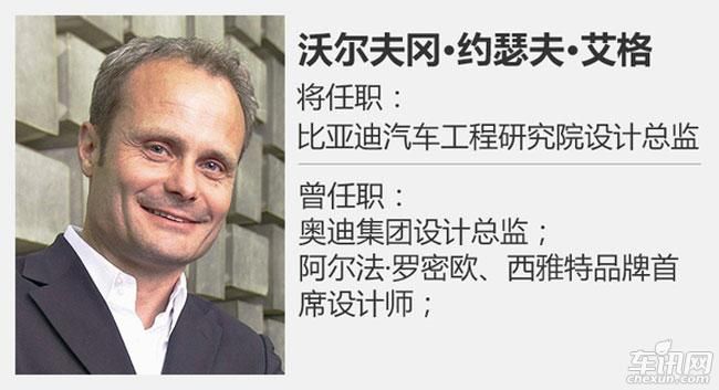 前奥迪设计师艾格加盟比亚迪 今日正式亮相