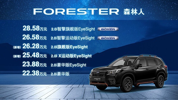 斯巴鲁<font color='red'>FORESTER</font>森林人系列车款线上发布，再添硬实力新伙伴