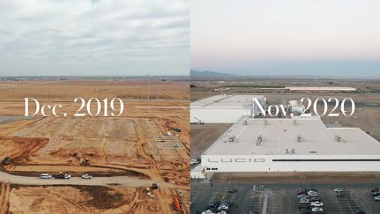 Lucid Motors在北美的第一个新建电动汽车工厂的建设工程现已完工