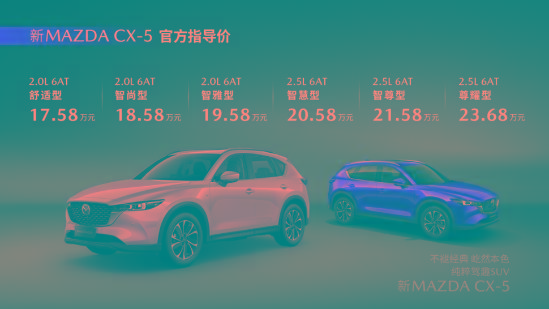 魂动继续！十年经典，17.58万元起，新马自达 CX-5正式上市
