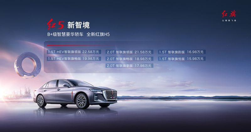 中式美学+自研技术+先进科技，全新红旗H5上市，15.98万起售