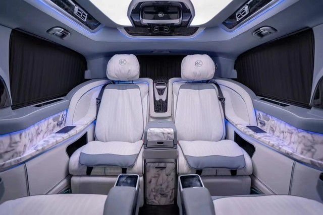 福建奔驰V260商务车改装航空按摩座椅  