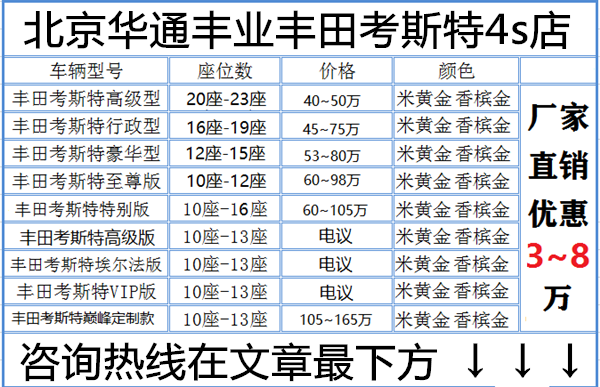 丰田考斯特10座 丰田考斯特10座价格