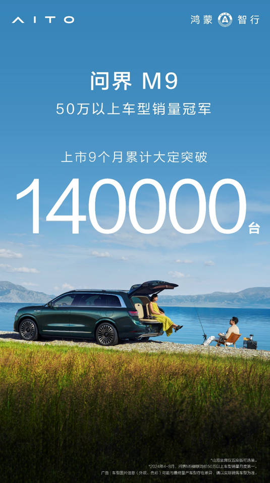 鸿蒙智行再创里程碑,问界M9大定超14万辆,交付超10万辆
