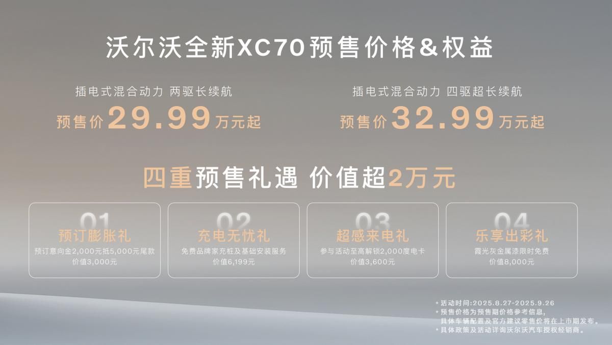 沃尔沃全新XC70预售价29.99万元起,安全口碑带动订单激增