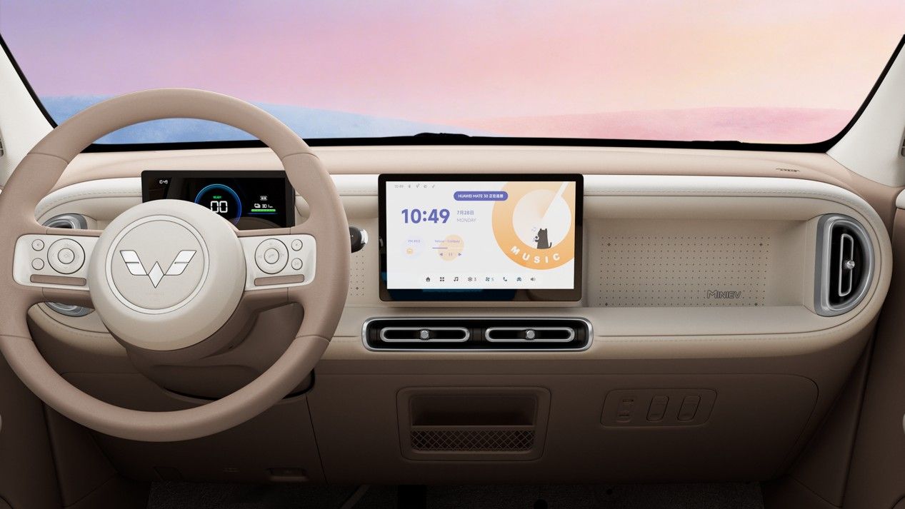 装得下生活,也装得下玩趣!第五代宏光MINIEV内饰亮相