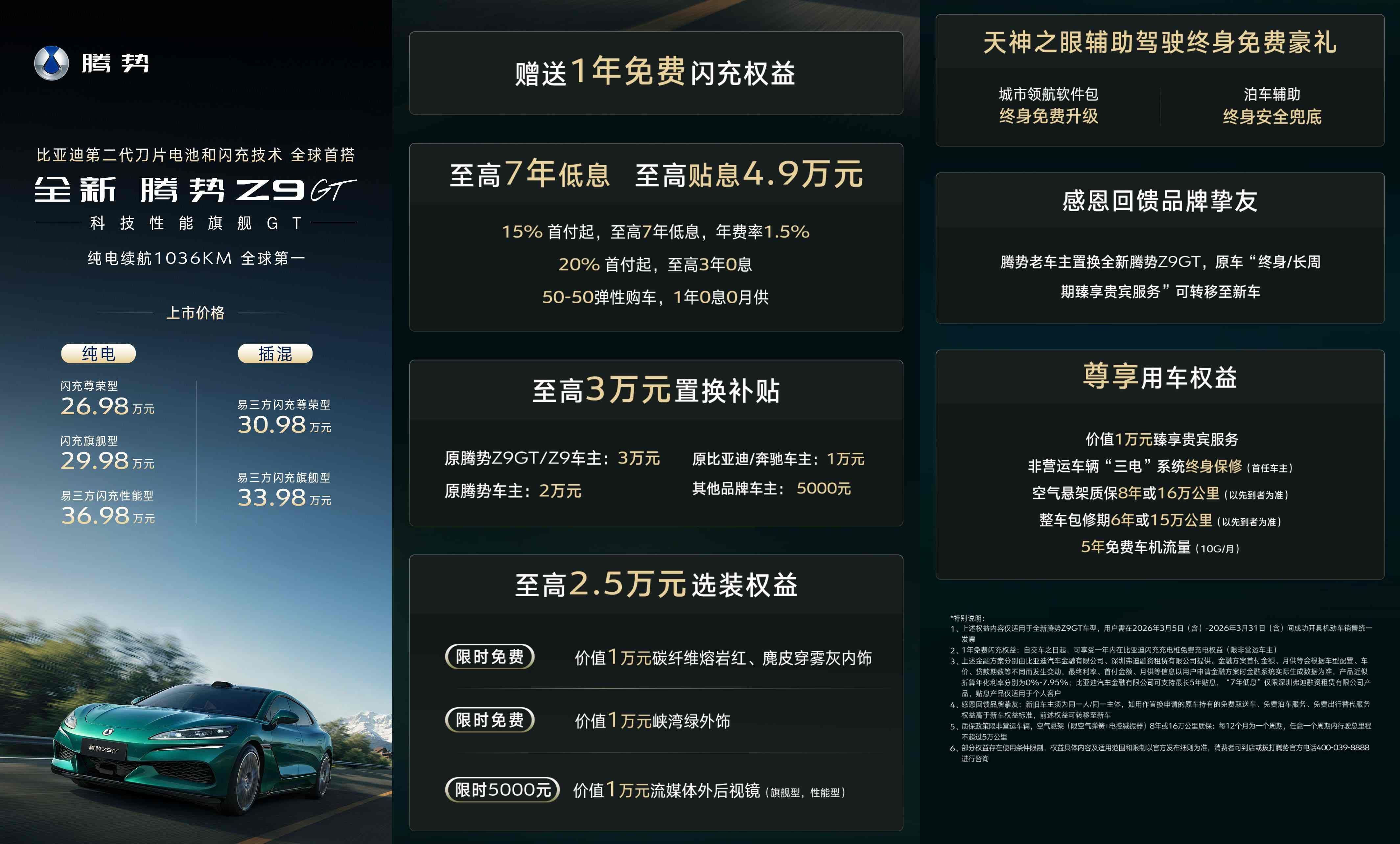 全新腾势Z9GT正式上市 推5款车型/售价26.98万起