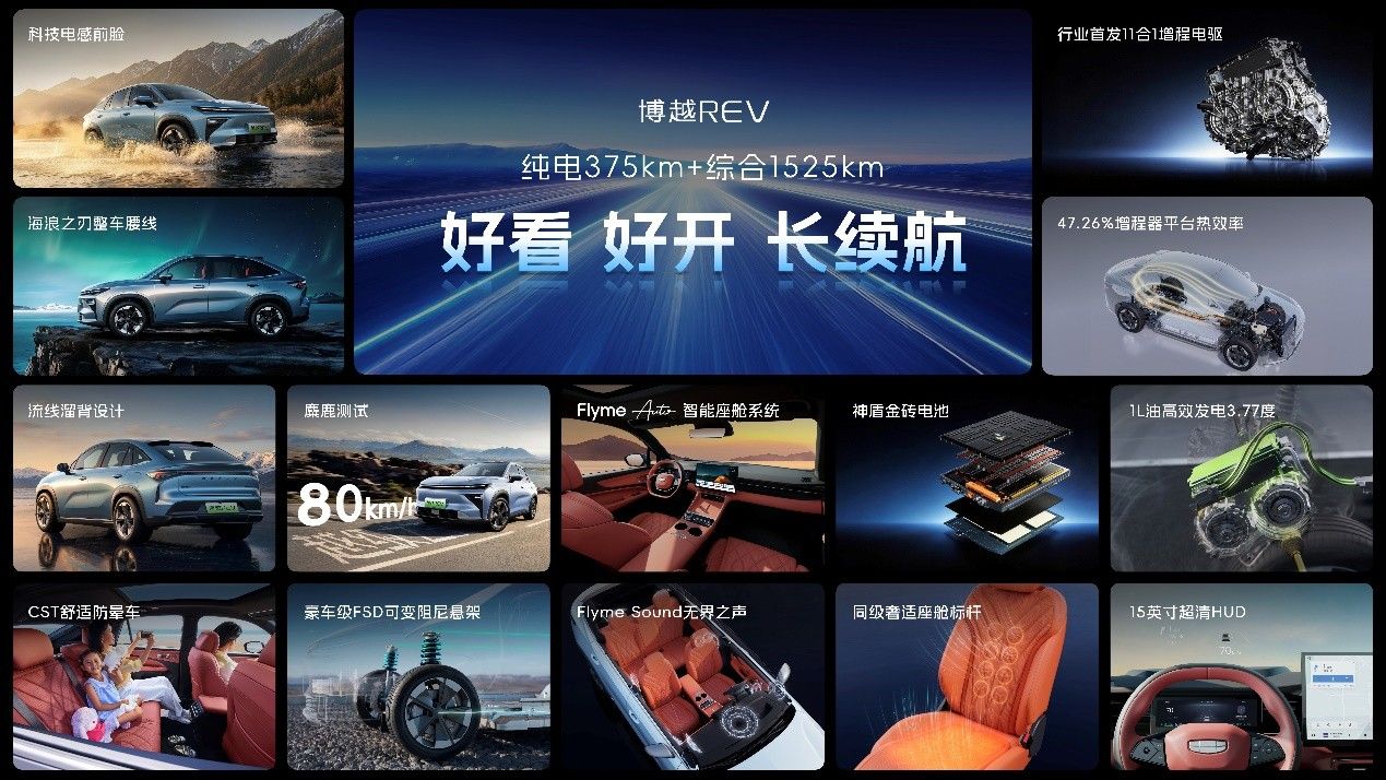 吉利博越REV上市，推3款车型/惊喜价10.79万起