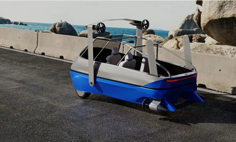 钓鱼佬专用座驾tridentls1水陆两栖电动三轮车