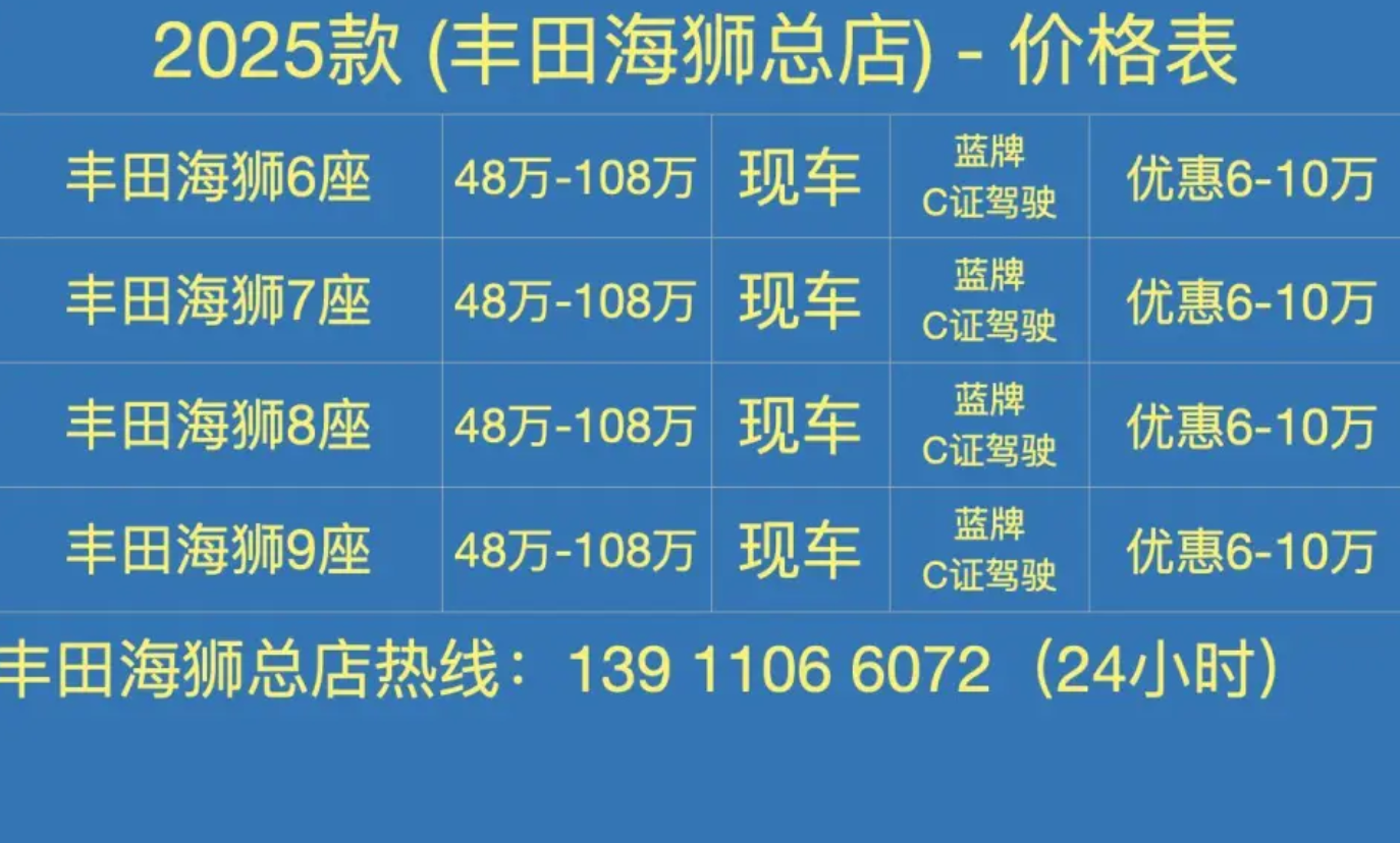当前位置:>首页>/文章>/正文>丰田(进口)海狮-hiace主副驾驶后面,加装